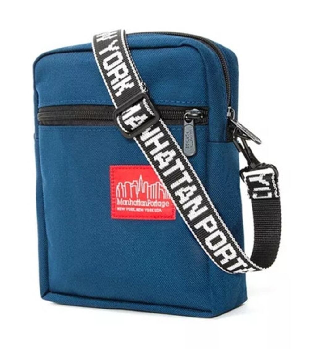 Manhattan Portage Signature "Emblem City Lights" Crossbody Bag in Navy Blue